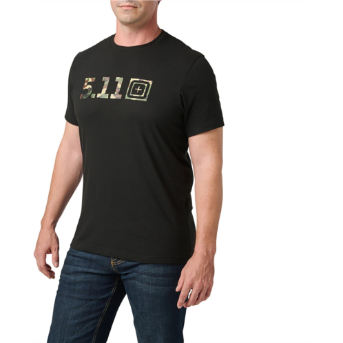 5.11 Tactical Mens Woodland Camo Fill Short Sleeve Shirt