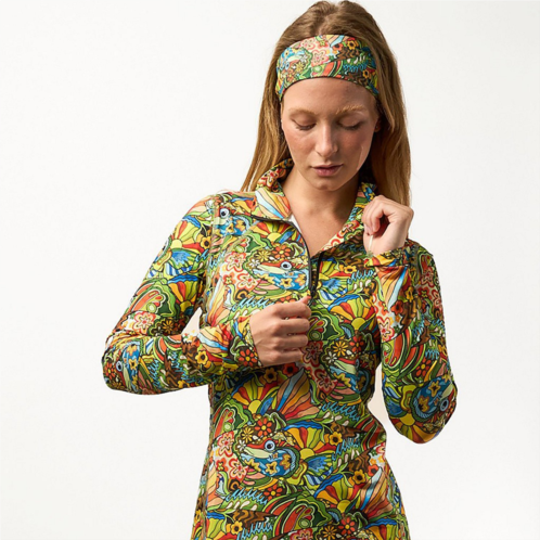 Fishe Womens Boho Bass 1/4 Zip Sunshirt