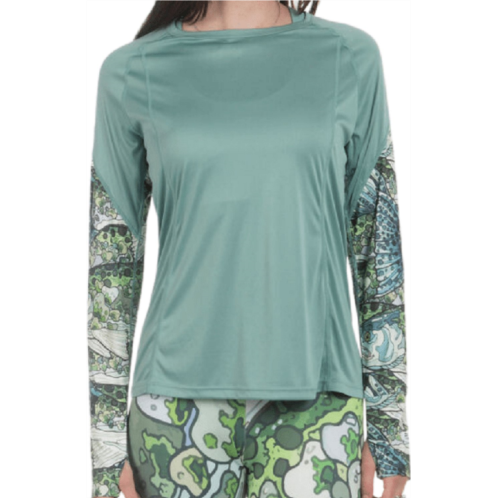 Fishe Womens Steel My Heart Backcast Sunshirt
