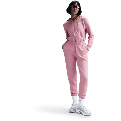 Nike Womens Club Fleece Full-Zip Hoodie Black / White
