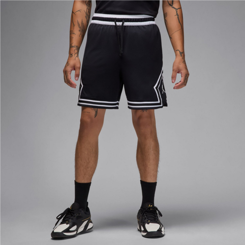 Jordan Mens Dri-FIT Mesh Diamond Shorts Black / White / White