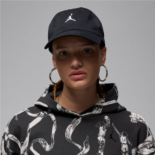 Jordan Adults Club Unstructured Curved-Bill Hat Black / White