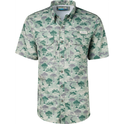 Magellan Outdoors Mens LA Local State Print Shirt La Bayou Cypress