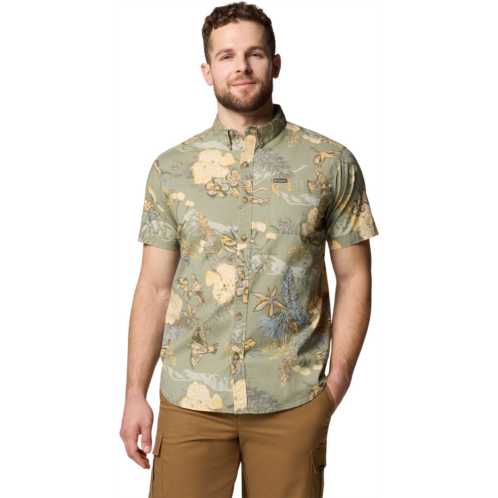 Columbia Sportswear Mens Rapid Rivers Printed Button Down Shirt Stone Green Outbacked