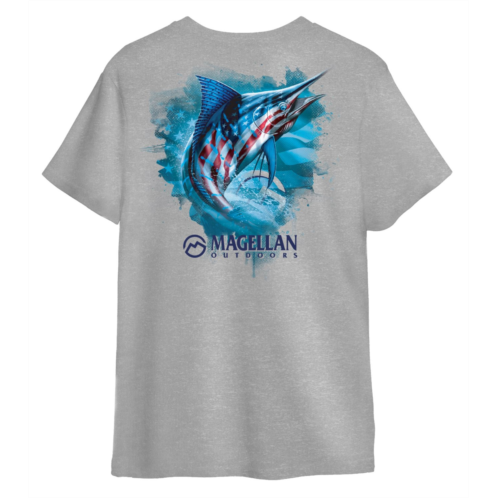 Magellan Outdoors Boys Star Splash T-shirt Heather Red