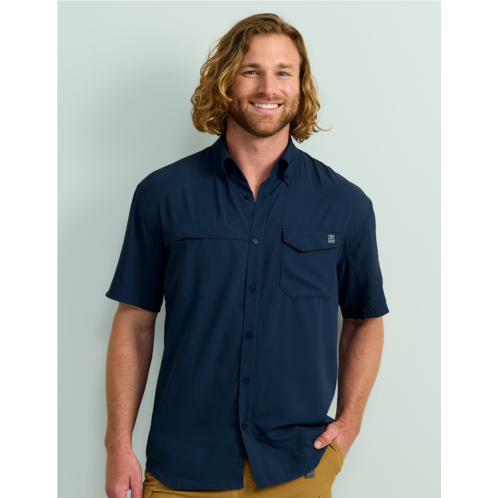 Huk Mens Tide Point Button Down Shirt White