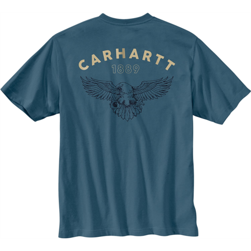 Carhartt Mens RF LW Eagle Graphic T-shirt Storm Blue
