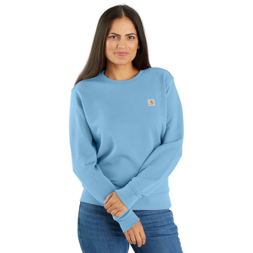 Carhartt Womens Relaxed Fit Midweight French Terry Crew Neck Sweatshirt Dusty Olive