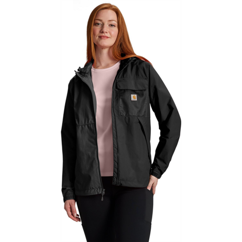 Carhartt Womens Storm Defender Loose Fit Lightweight Hooded Packable Jacket Black