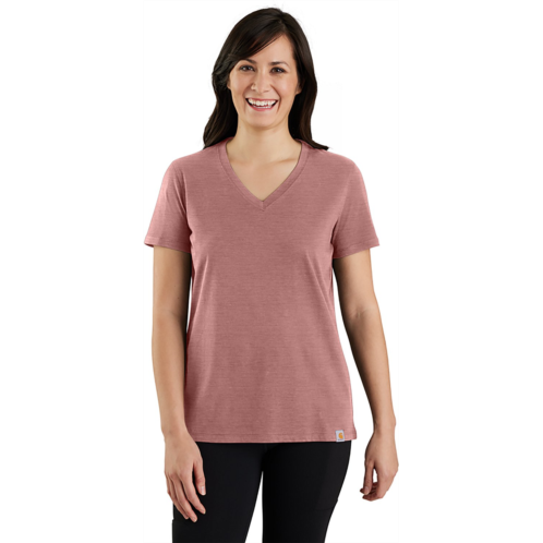 Carhartt Womens Relaxed Fit Lightweight Short Sleeve V-neck T-shirt Black