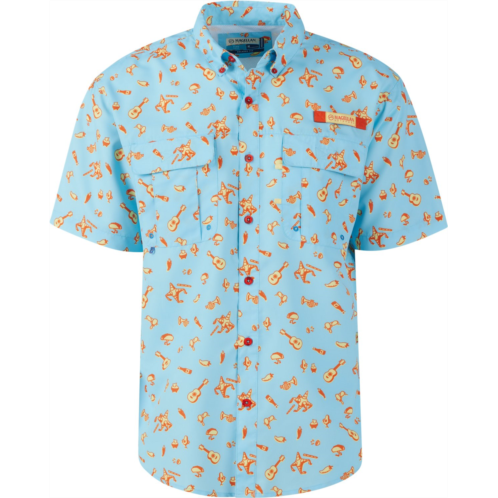 Magellan Outdoors Mens Laguna Madre Fiesta Fishing Shirt Blue Fiesta