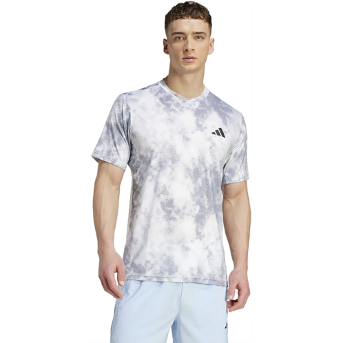 adidas Mens Sea Allover Print T-shirt Halo Silver