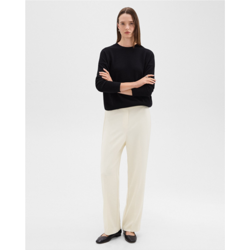 Theory Wide-Leg Pull-On Pant in Admiral Crepe