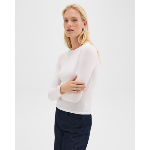 Theory Tiny Long-Sleeve Tee in Organic Cotton