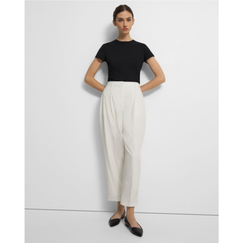 Theory Pleated Carrot Pant in Good Wool