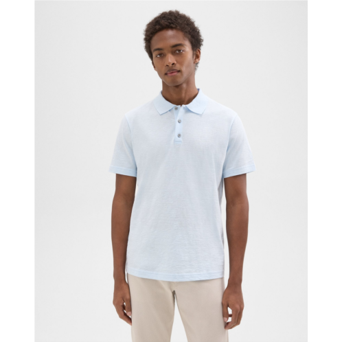 Theory Bron Polo Shirt in Cosmos Slub Cotton