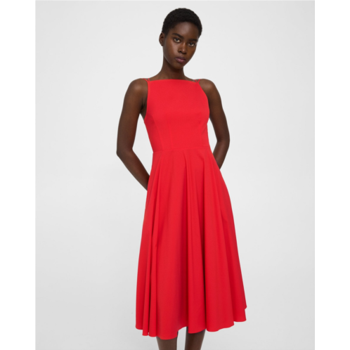 Theory Square Neck Dress in Good Cotton