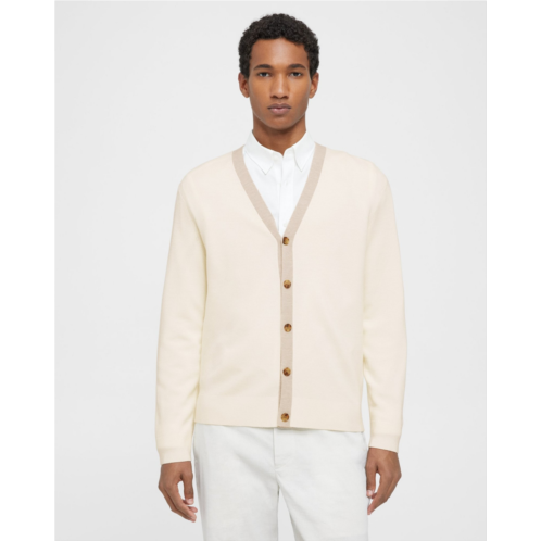 Theory V-Neck Cardigan in Merino Wool