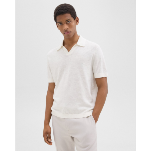 Theory Brenan Polo Shirt in Cotton-Linen