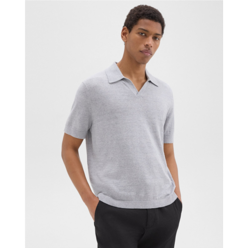 Theory Brenan Polo Shirt in Cotton-Linen