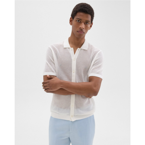 Theory Cairn Short-Sleeve Shirt in Cotton