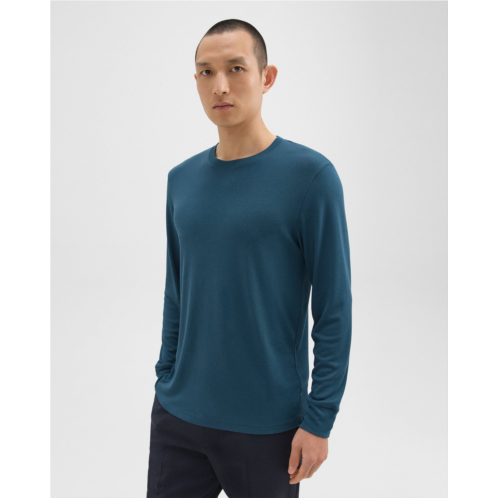 Theory Essential Long-Sleeve Tee in Anemone Modal Jersey