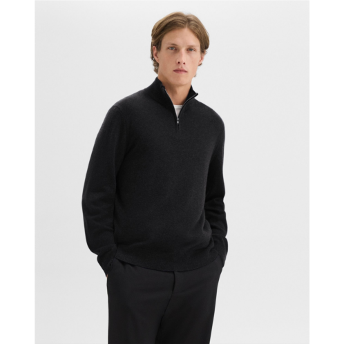 Theory Hilles Quarter-Zip Sweater in Cashmere