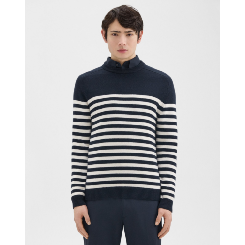 Theory Striped Sweater in Wool-Cashmere
