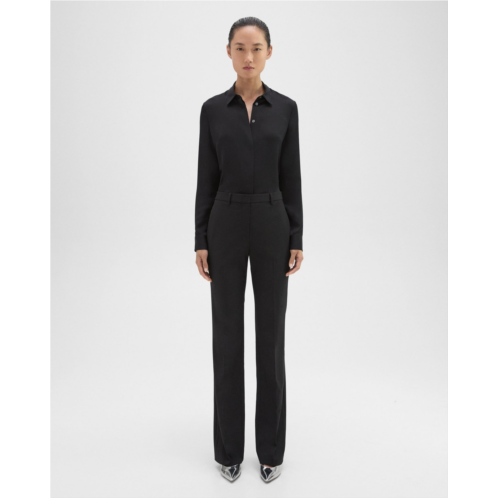 Theory Flared Full-Length Pant in Good Wool