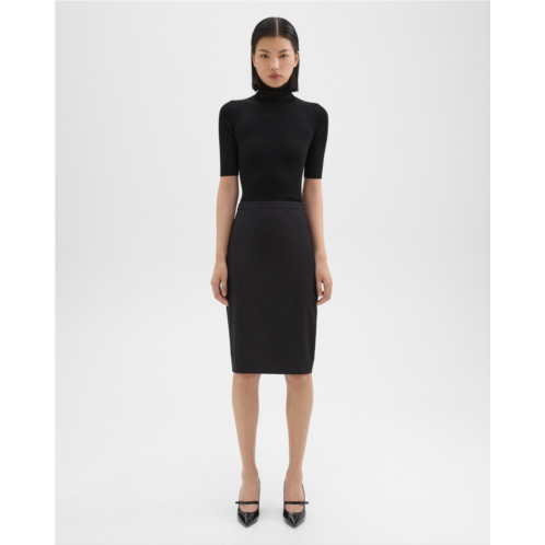 Theory Slim Pencil Skirt in Stretch Wool