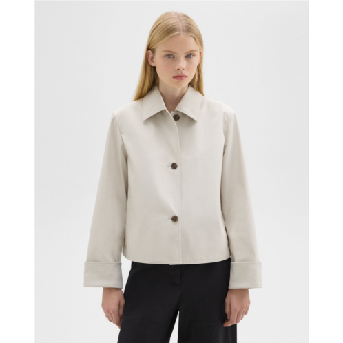 Theory Cuffed Oversize Jacket in Cotton-Blend