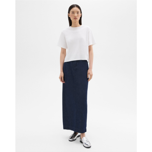 Theory Maxi Trouser Skirt in Denim