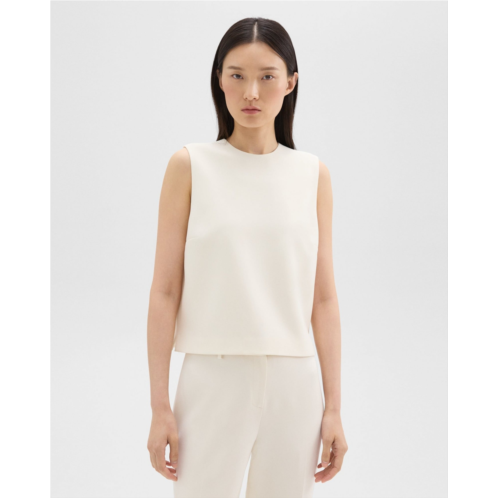 Theory Sleeveless Crewneck Top in Admiral Crepe
