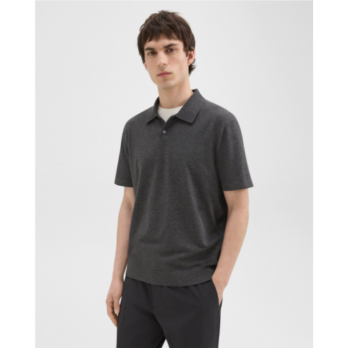 Theory Goris Polo Shirt in Light Bilen