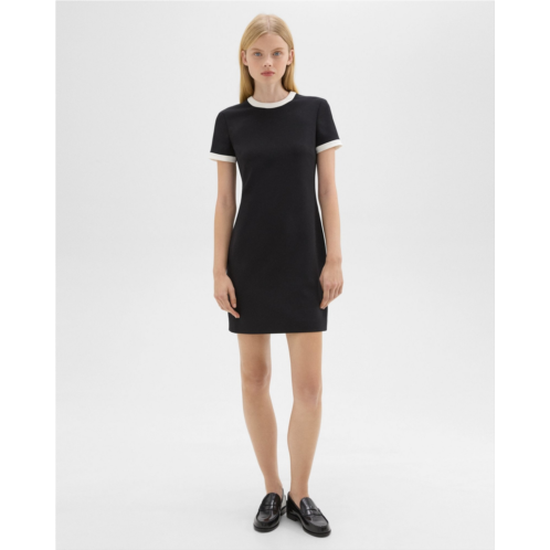 Theory Short-Sleeve Dress in Crepe