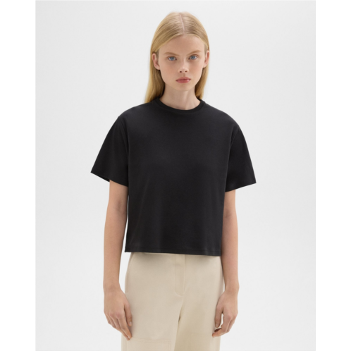 Theory Boxy Tee in Cotton Jersey