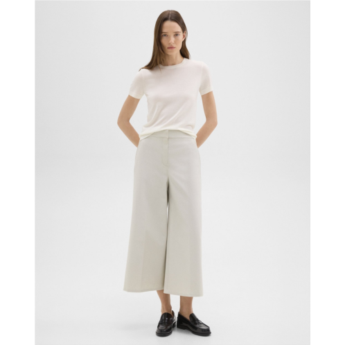 Theory Cropped Wide-Leg Pant in Neoteric Twill