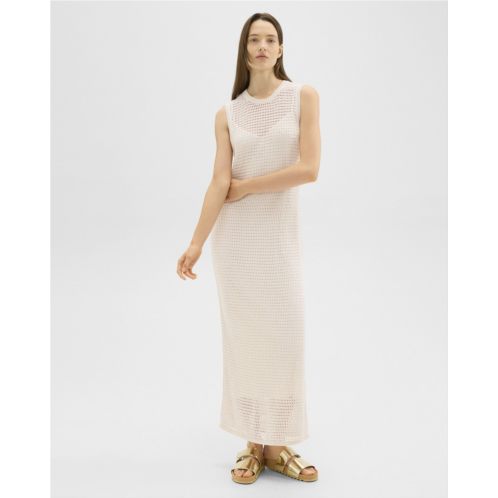 Theory Mesh Maxi Dress in Linen-Viscose