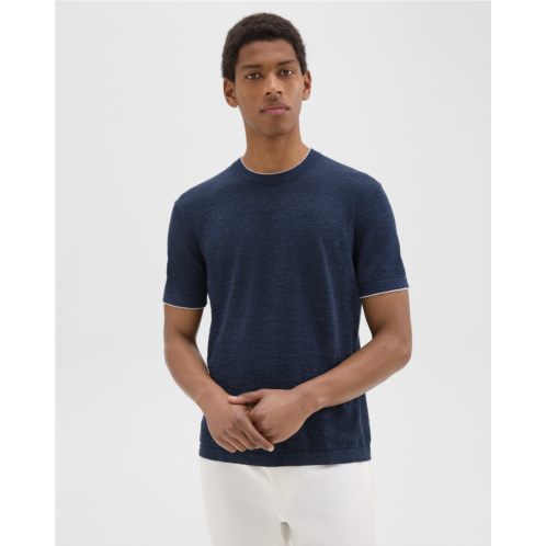 Theory Sarior Tee in Cotton-Linen