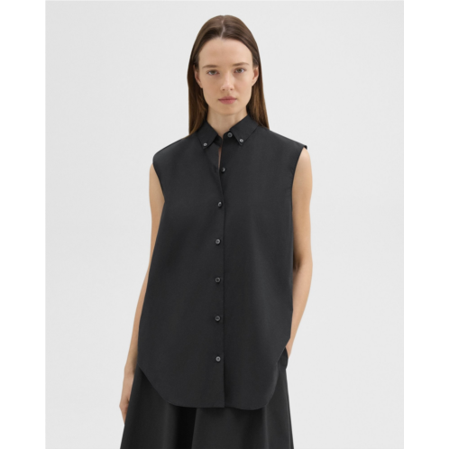 Theory Sleeveless Shirt in Cotton-Blend