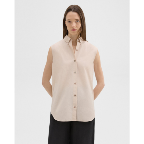 Theory Sleeveless Shirt in Cotton-Blend