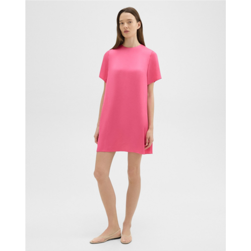 Theory T-Shirt Dress in Crushed Satin