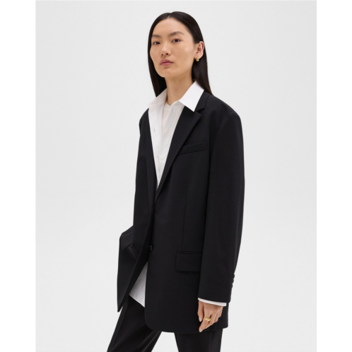 Theory Oversized Blazer in Stretch Wool