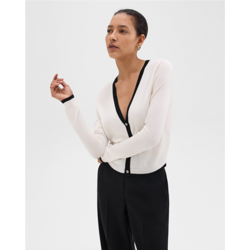 Theory Slim Cardigan in Wool-Viscose