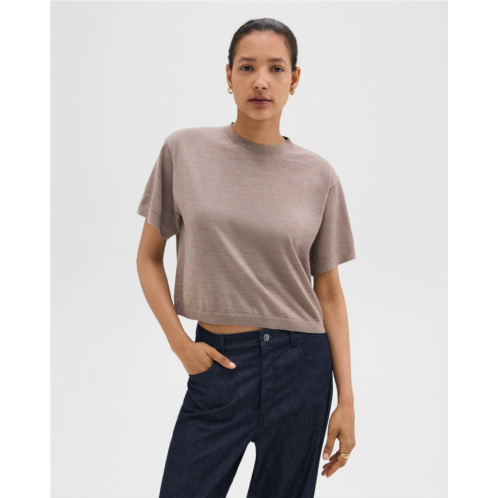 Theory Boxy Tee in Regal Wool