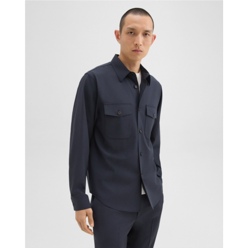 Theory Garvin Shirt Jacket in Stretch Wool