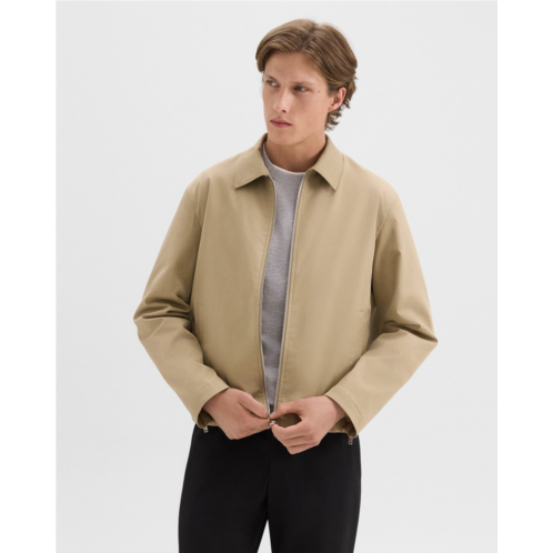 Theory Blouson Zip Jacket in Stretch Cotton Twill