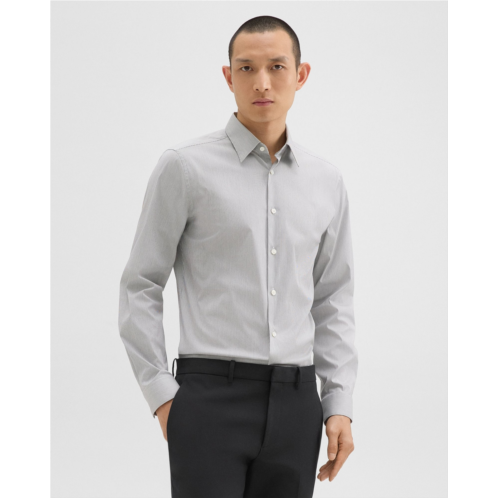 Theory Sylvain Shirt in Checked Poplin