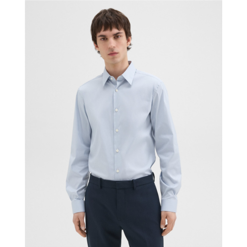 Theory Sylvain Shirt in Checked Poplin