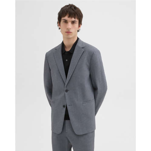 Theory Clinton Blazer in Herringbone Precision Ponte